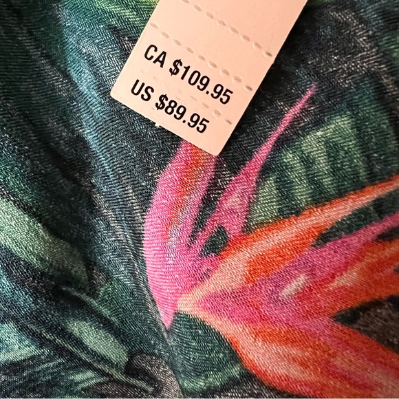 NWT Victoria's Secret Moonlight Tropic Multicolor Floral Satin lace Robe belted - Picture 6 of 11